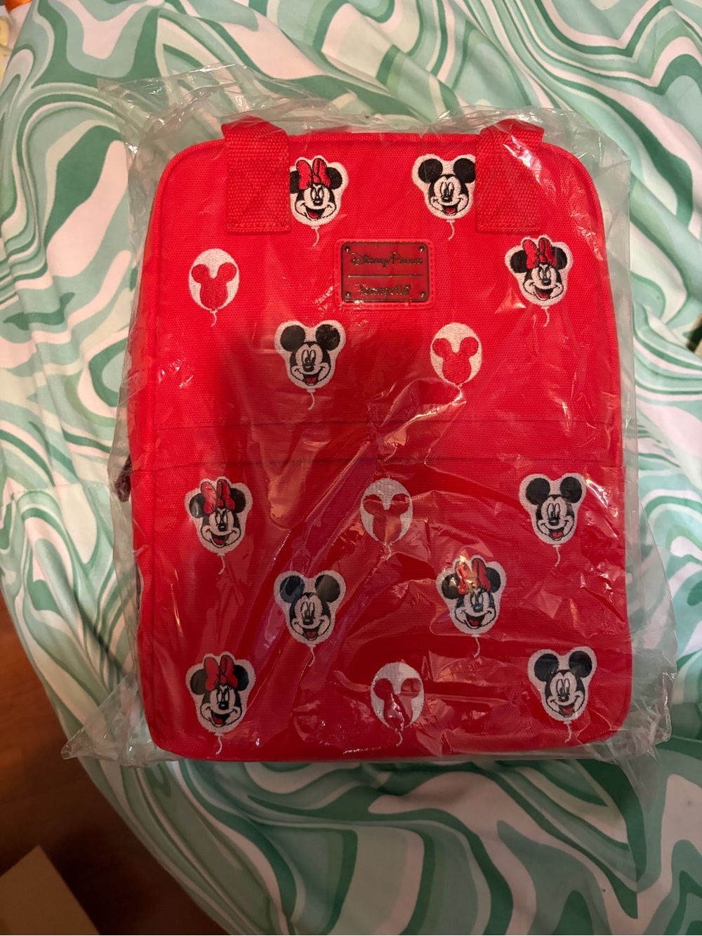 Loungefly Red Mickey & Minnie Balloon Embroidered Backpack